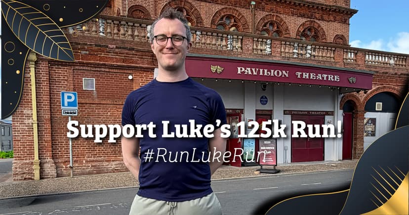 Image of Luke in front of the Pavilion Theatre building