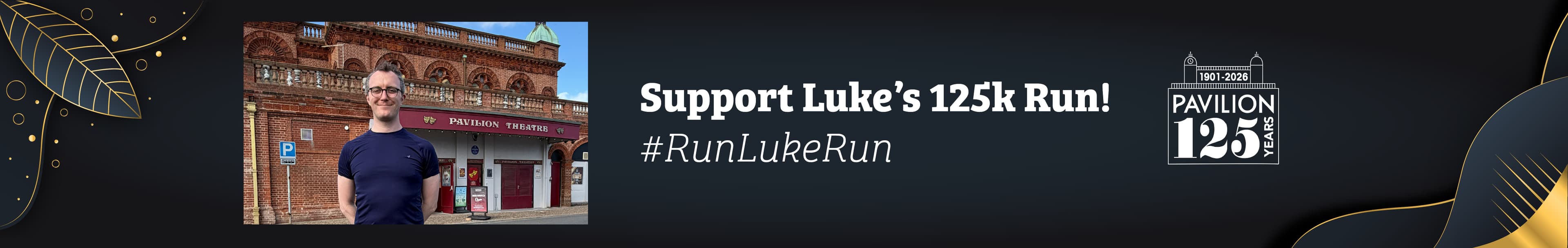 Banner advert promoting Luke's Fundraising Run for 2026