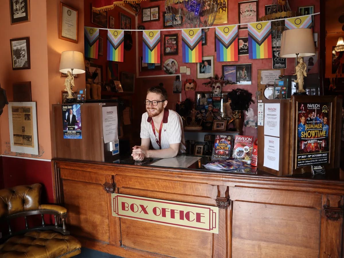 A member of the Pavilion team at the theatre box office