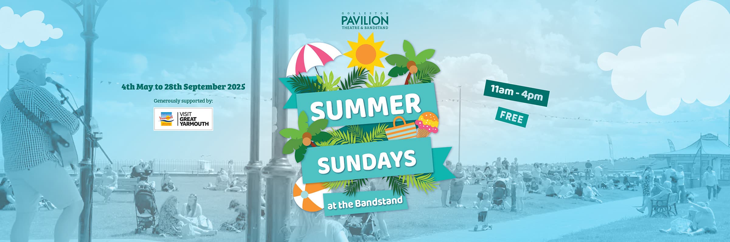 Summer Sundays at the Bandstand - Logo for the Pavilion Theatre in Gorleston 2025