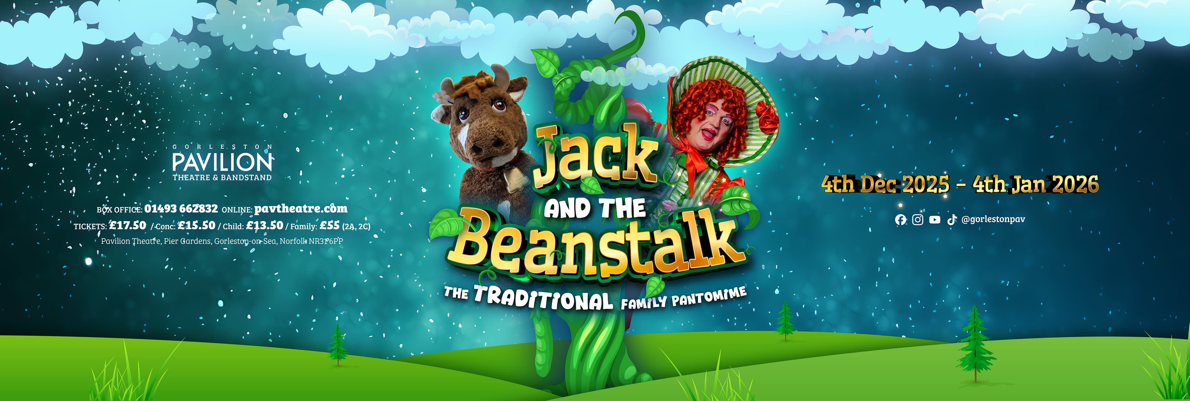 Jack and the Beanstalk Logo for the Pavilion Theatre in Gorleston 2025