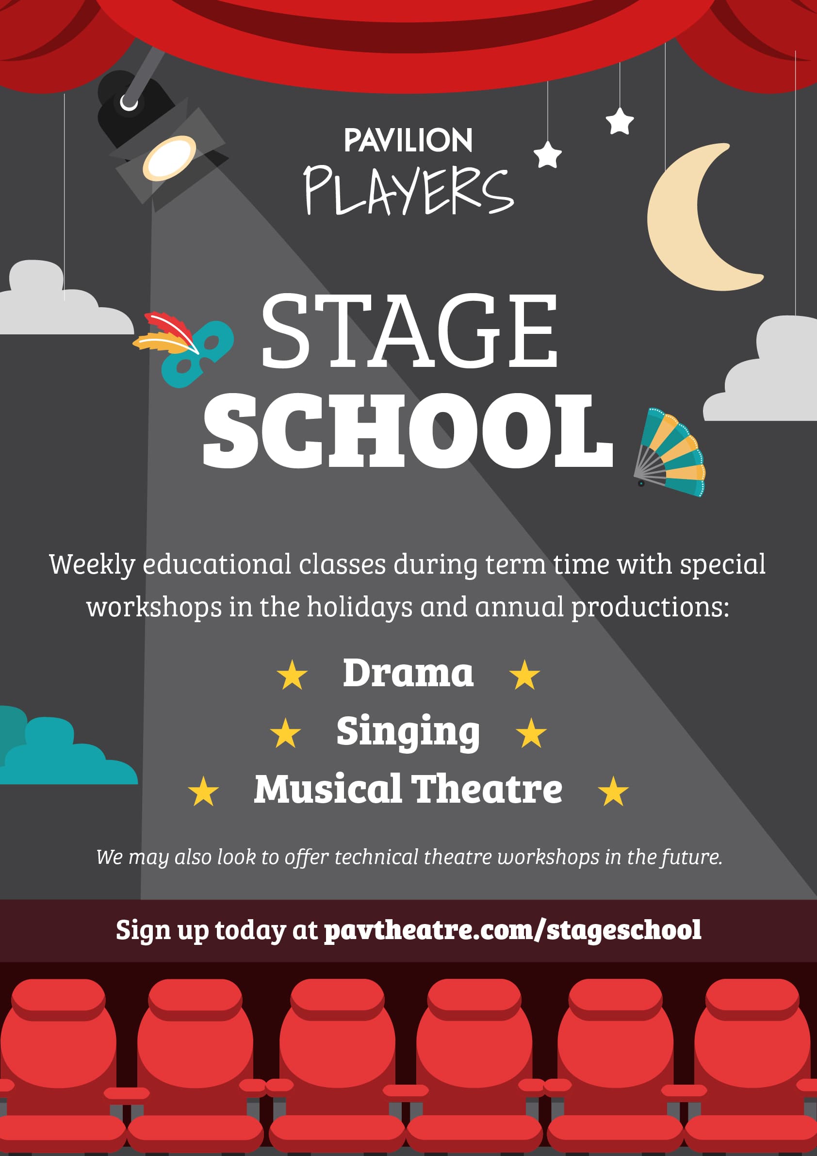 Poster for the Pavilion Players Stage School