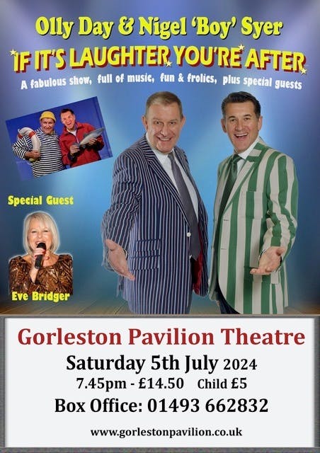 Poster for the If It's Laughter You're After performance at the Gorleston Pavilion Theatre