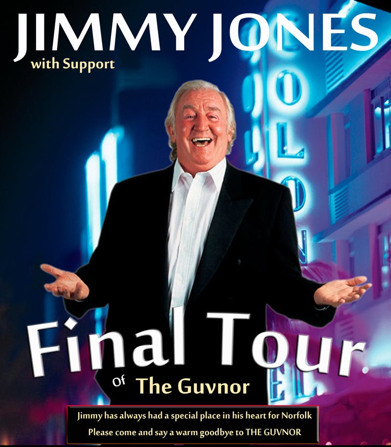 Poster for the Jimmy Jones performance at the Gorleston Pavilion Theatre