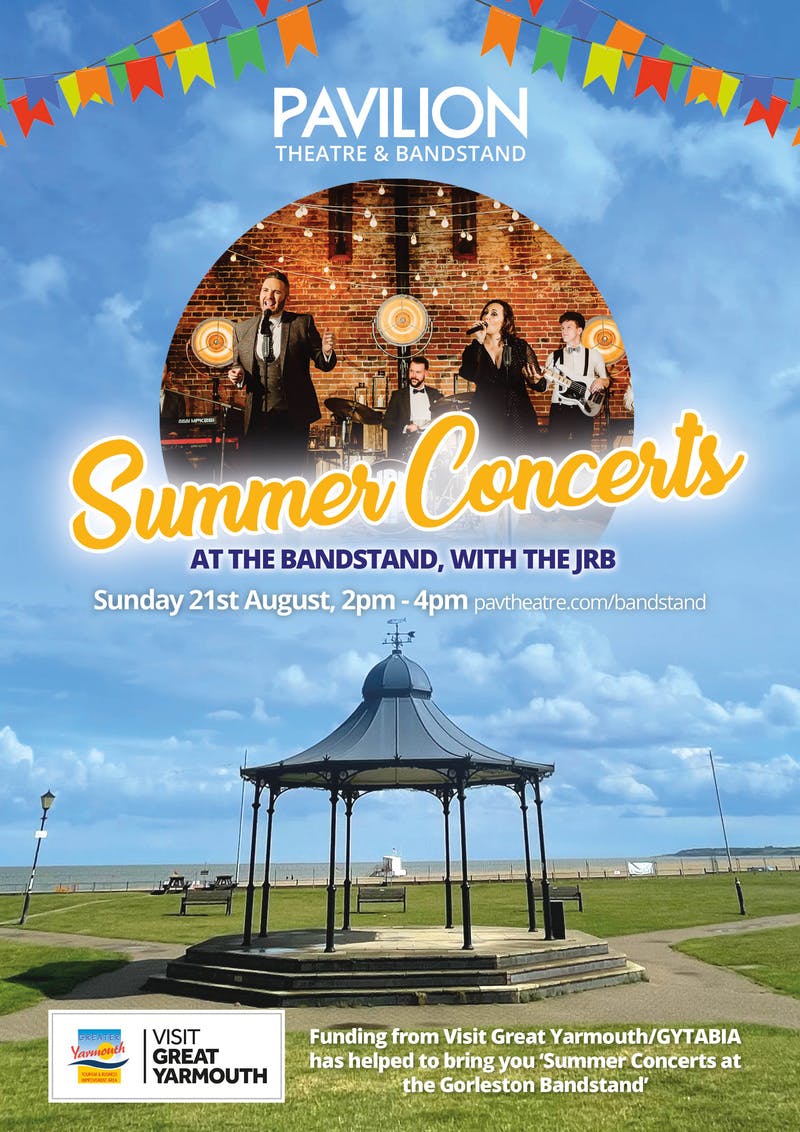 Poster for the The JRB: Summer Bandstand Concerts performance at the Gorleston Pavilion Theatre