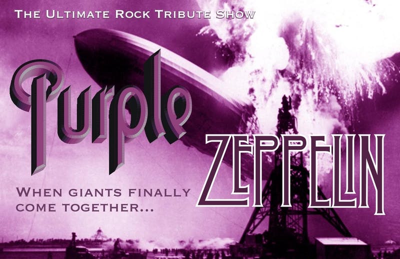 Poster for the Purple Zeppelin performance at the Gorleston Pavilion Theatre