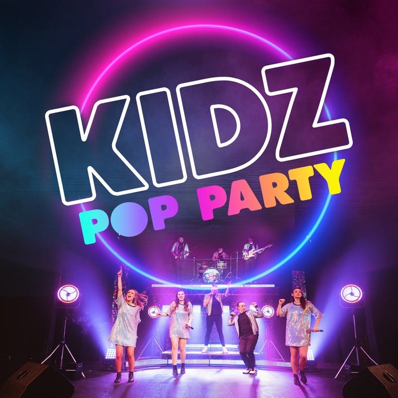 Poster for the KIDZ POP PARTY performance at the Gorleston Pavilion Theatre