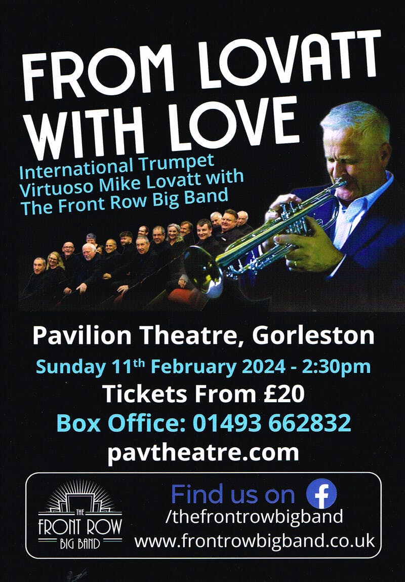 Poster for the From Lovatt With Love performance at the Gorleston Pavilion Theatre