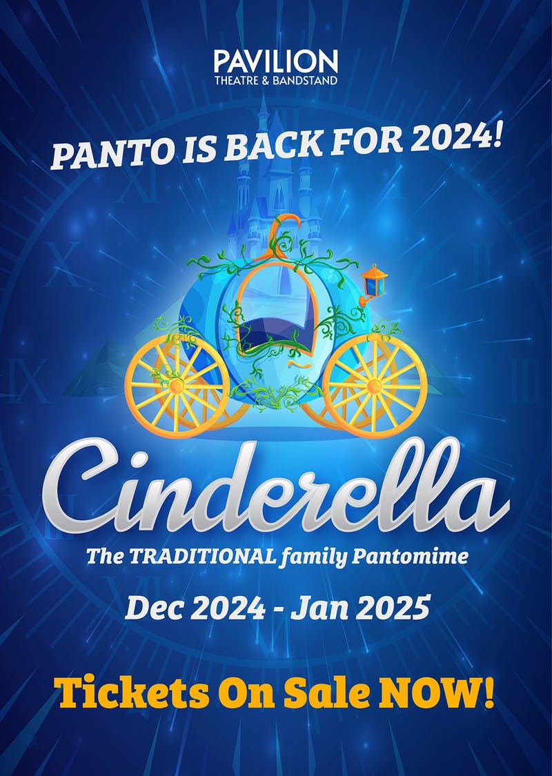 Poster for the Cinderella - The Traditional Family Pantomime performance at the Gorleston Pavilion Theatre