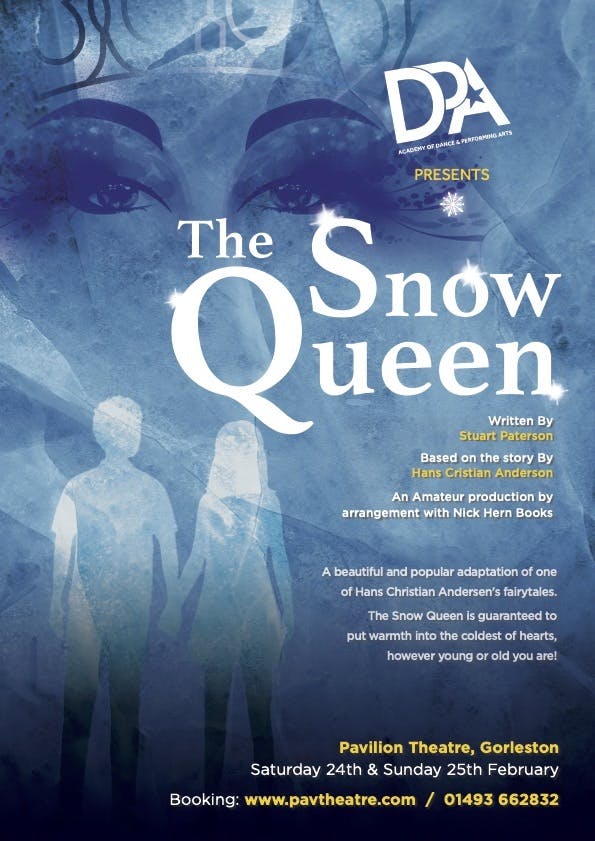 Poster for the The Snow Queen performance at the Gorleston Pavilion Theatre