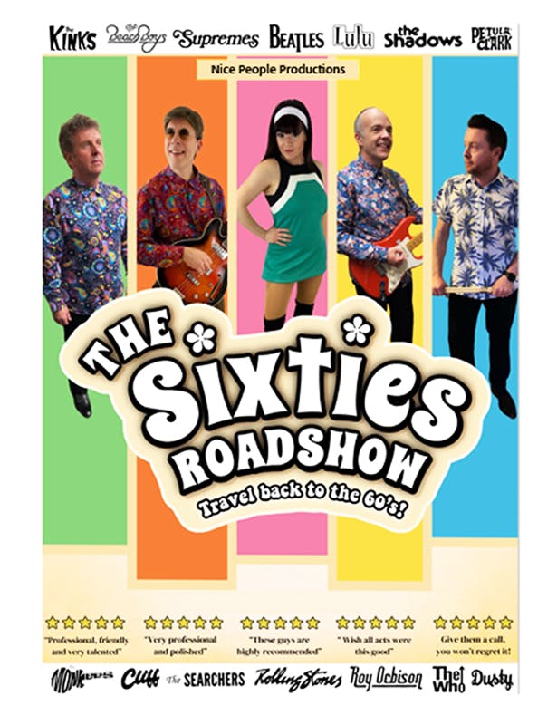 Poster for the The Sixties Roadshow performance at the Gorleston Pavilion Theatre