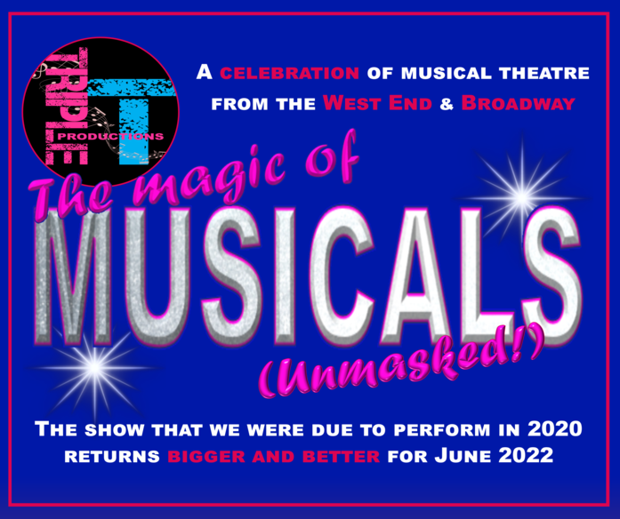 Poster for the THE MAGIC OF MUSICALS (Unmasked) performance at the Gorleston Pavilion Theatre