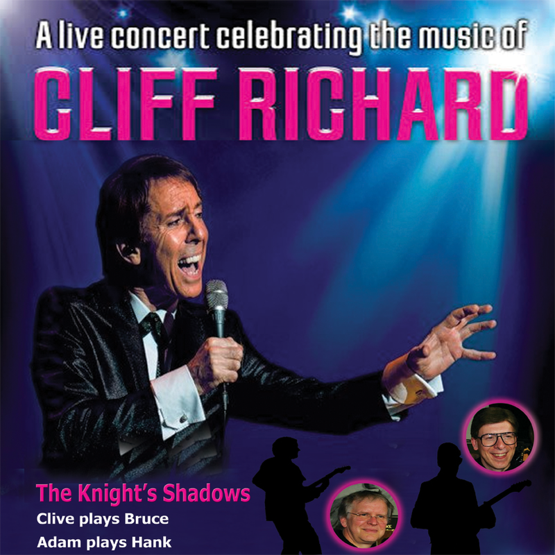 Poster for the Cliff Richard and The Shadows Tribute performance at the Gorleston Pavilion Theatre