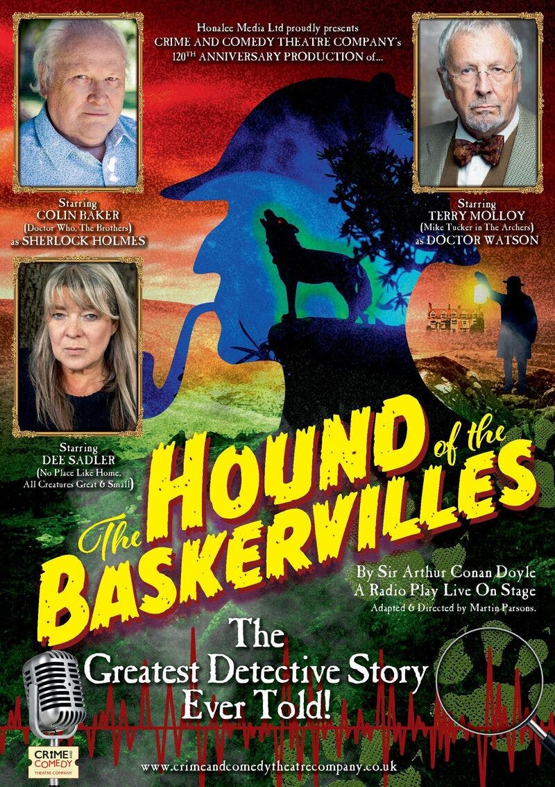 Poster for the The Hound of the Baskervilles performance at the Gorleston Pavilion Theatre