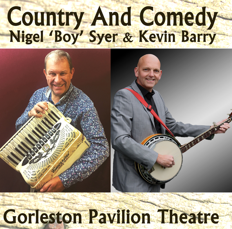Poster for the Country & Comedy performance at the Gorleston Pavilion Theatre